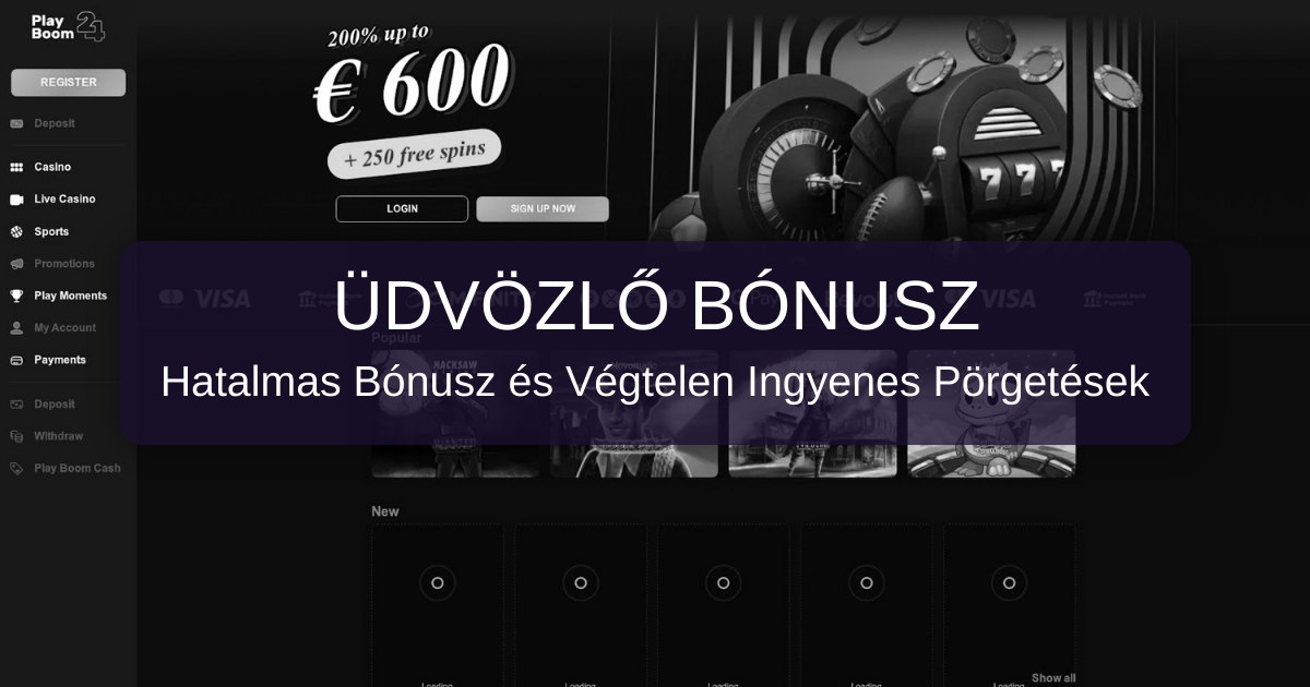 PlayBoom Casino welcome bonus