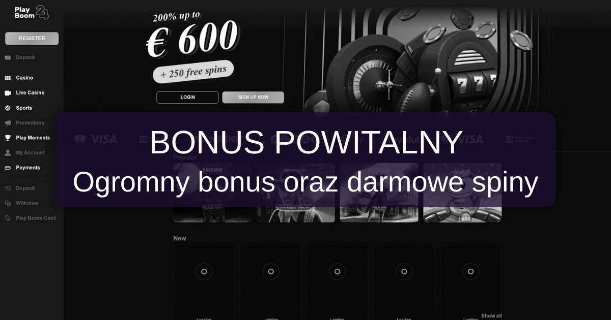 PlayBoom Casino welcome bonus